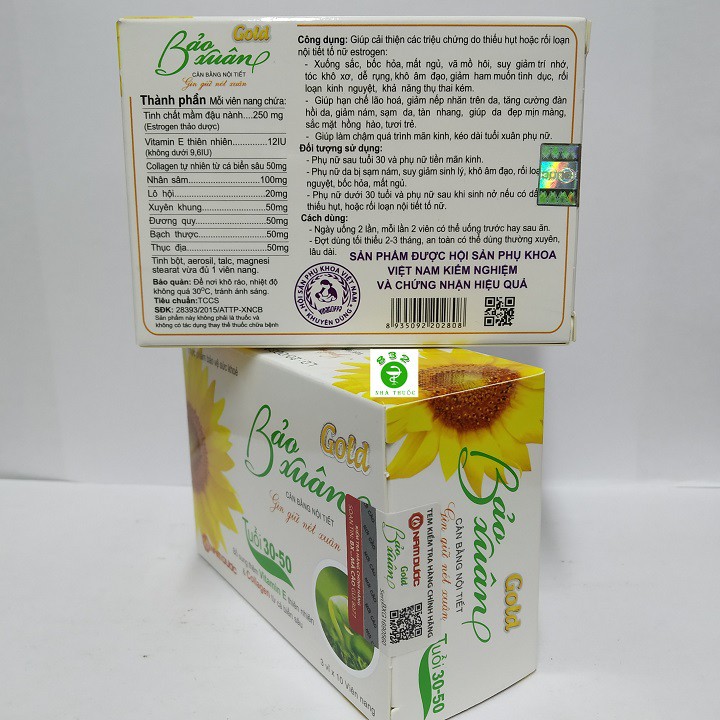 viên uống bảo xuân vàng hộp 3 vỉ x 10 viên | BigBuy360 - bigbuy360.vn
