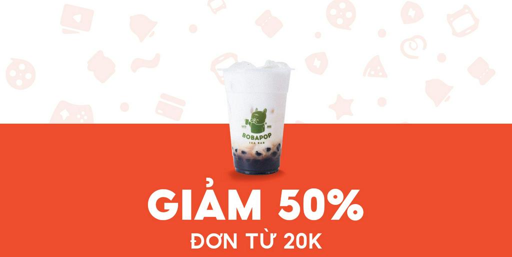 - Trà Sữa Bobapop - Giảm 20K cho Trà Sữa Trân Châu