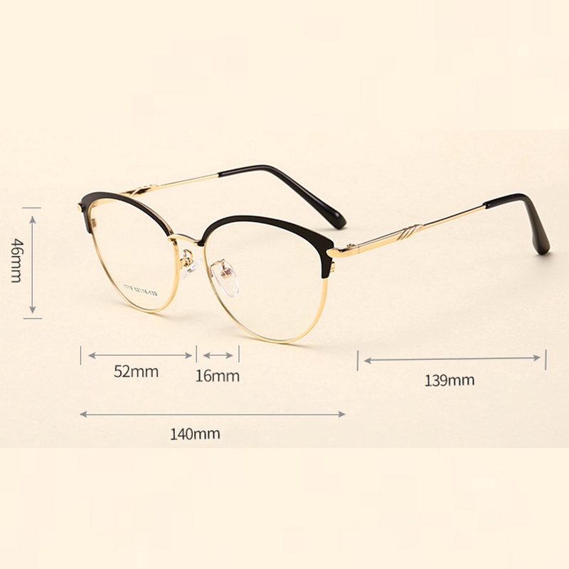 Kính mắt gọng kim loại kiểu dáng vintage thời trang cho nữ