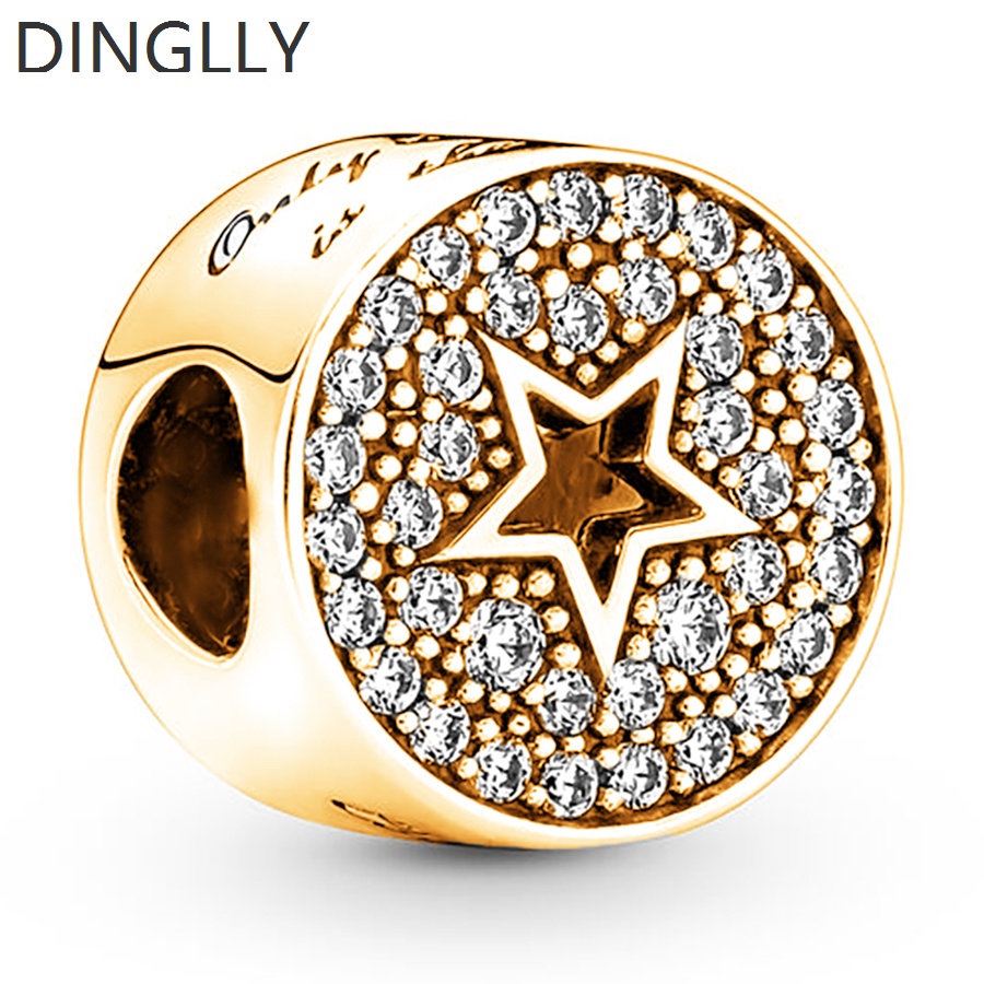 Hạt Charm Hình Trái Tim / Con Ong / Ngôi Sao / Bướm / Vòng Bắt Giấc Mơ Màu Vàng Kim Dùng Làm Trang Sức