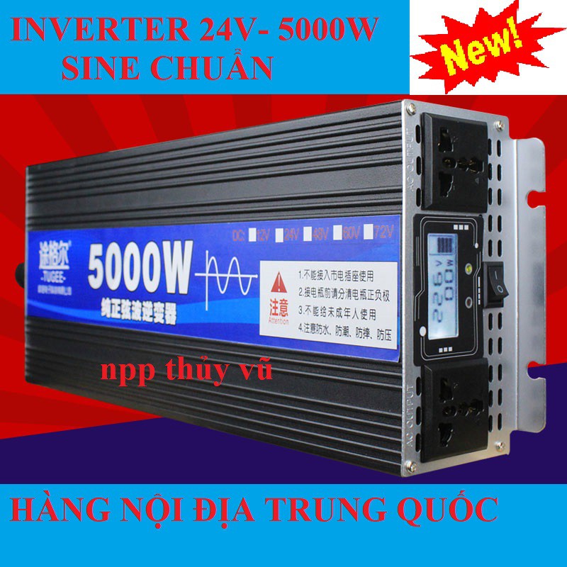 INVERTER 24v - 220v 5000W - SINE CHUẨN