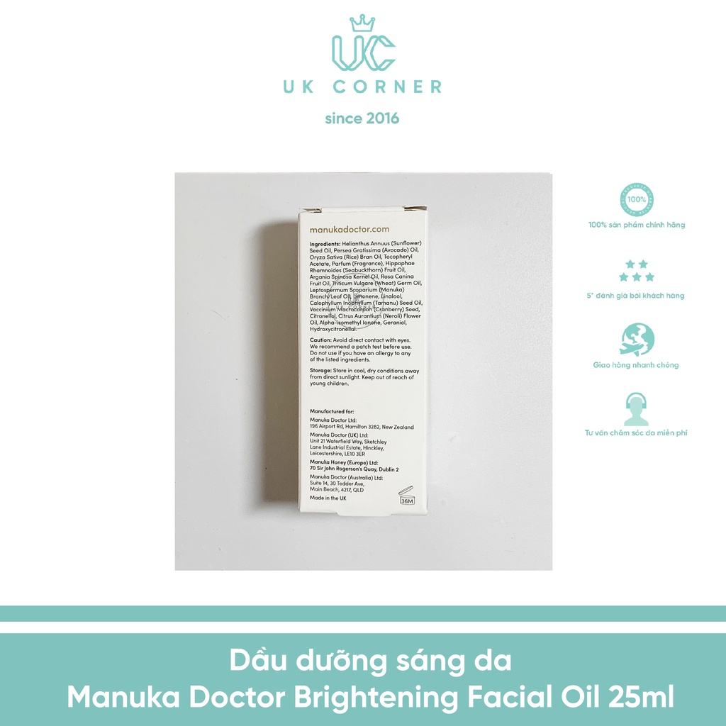 Dầu dưỡng sáng da Manuka Doctor Brightening Facial Oil | BigBuy360 - bigbuy360.vn