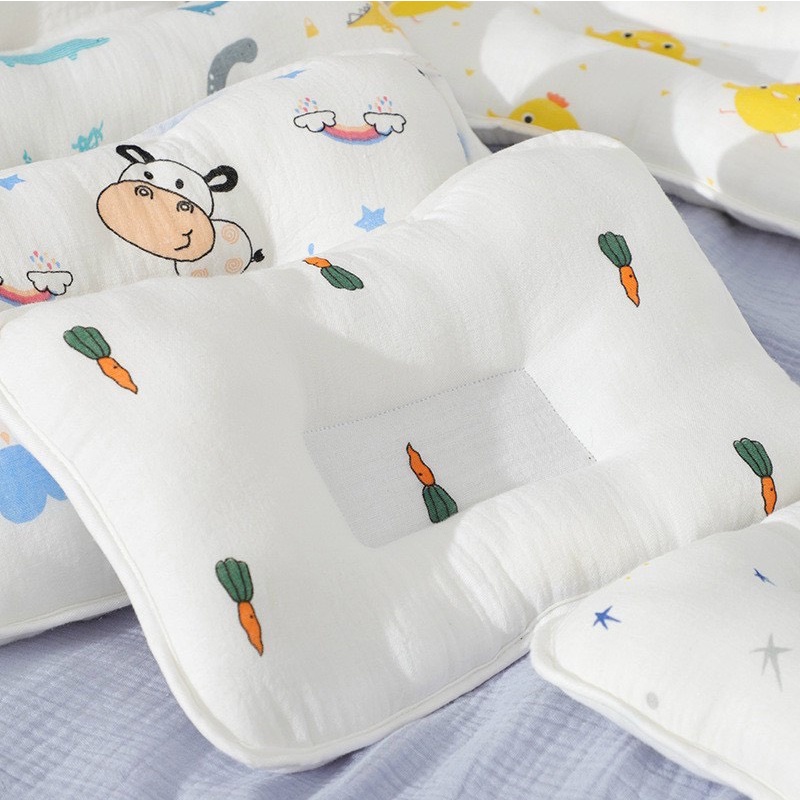 Gối xô cotton Hàn Quốc mềm mịn cho bé sơ sinh _ G09