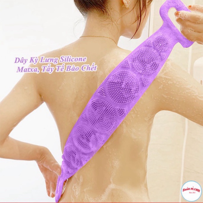 Dây Đai Chà Lưng 2 Mặt Đa Năng bằng silicon kỳ cọ massage tẩy da chết khi tắm - hàng hót  (HH18)