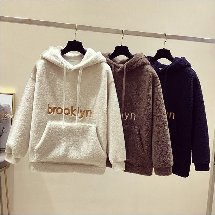 Áo hoddie nỉ lông thú