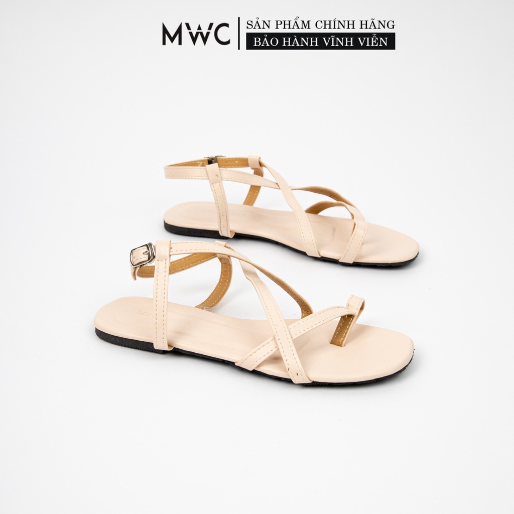 Giày Sandal Nữ MWC Đế Bệt Quai Mảnh Phong Cách Chiến Binh NUSD- 2857