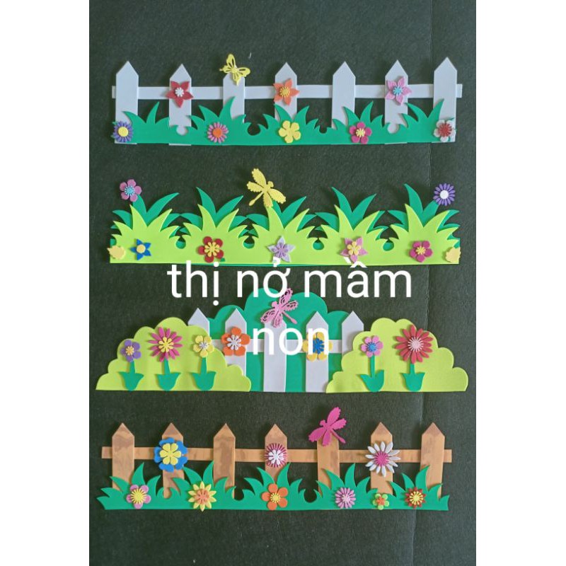 Cỏ trang trí chân tường - hàng rào chân tường nỉ xốp 50cm/1 cái