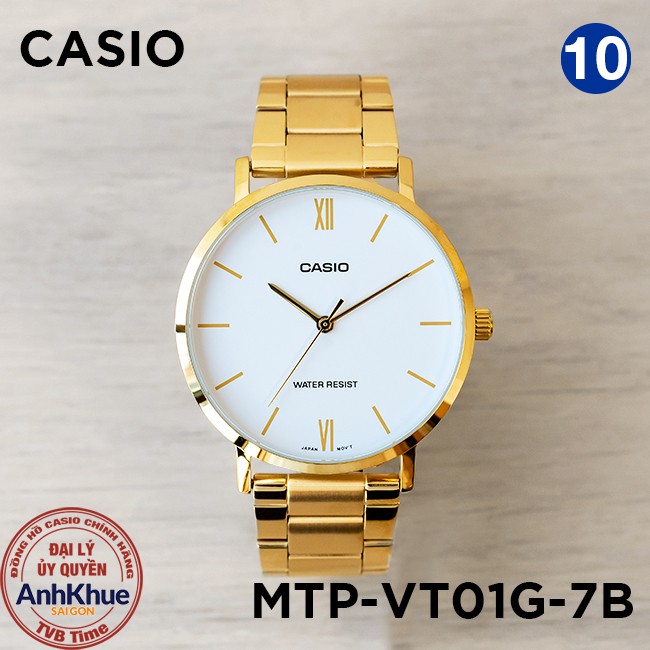 Đồng hồ nam dây kim loại Casio Standard chính hãng Anh Khuê MTP-VT01 Series