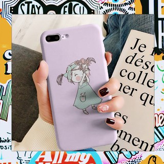 [Freeship toàn quốc từ 50k] Ốp Iphone 8 màu Đỏ Xanh Trắng Hồng Vàng Xanh lá Cute Girl