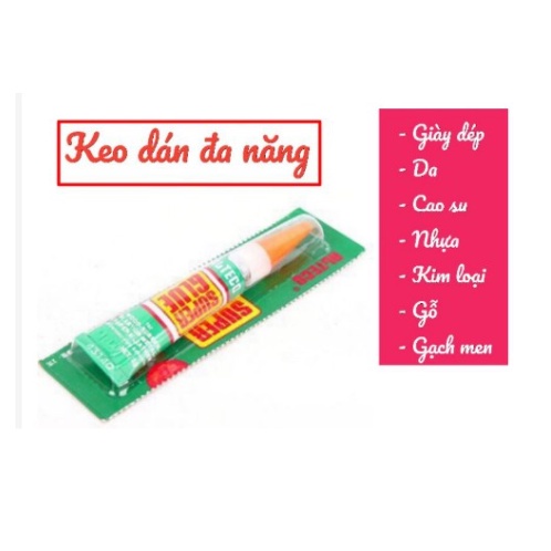 Keo dán đa năng super glue chuyên dán giày dép, gỗ, nhựa, kim loại, cao su, gốm, sứ