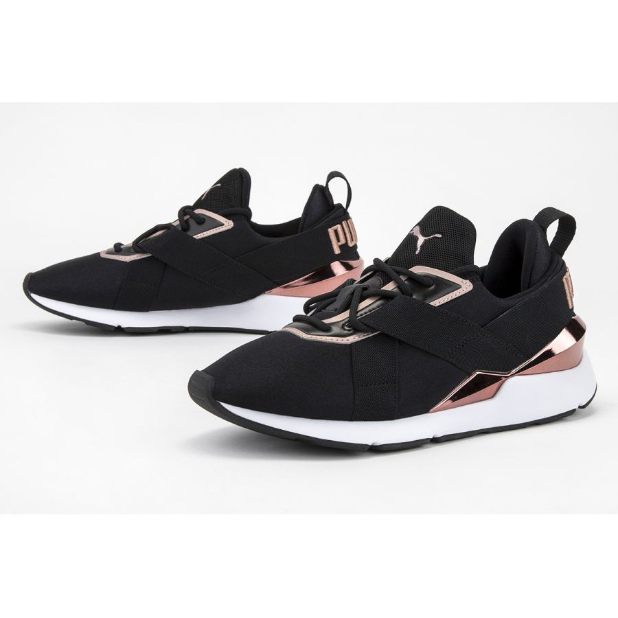 Giày Puma Nữ Chính Hãng FREESHIP Muse X-3 Metallic Black Rose Gold - Giày Sneaker Thể Thao Siêu Hot 2021