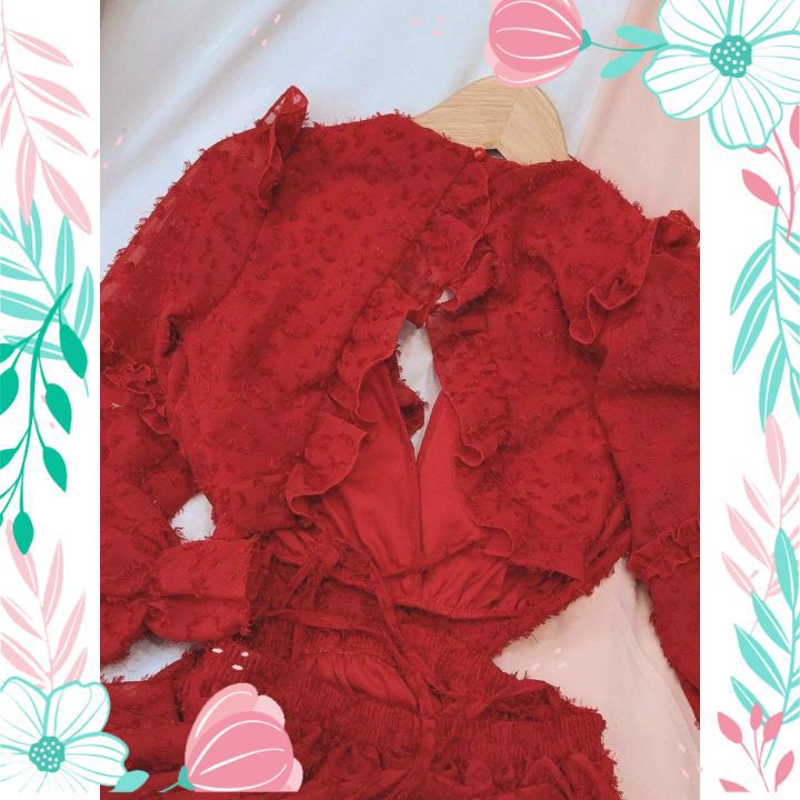 Váy Đầm Maxi Đi Biển Dáng Xòe Đỏ Hở Hưng Chất Voan Xù Có Lót Đẹp Xuất Thần, Đi Biển, Du Lịch, Chụp Ảnh Sống Ảo | BigBuy360 - bigbuy360.vn