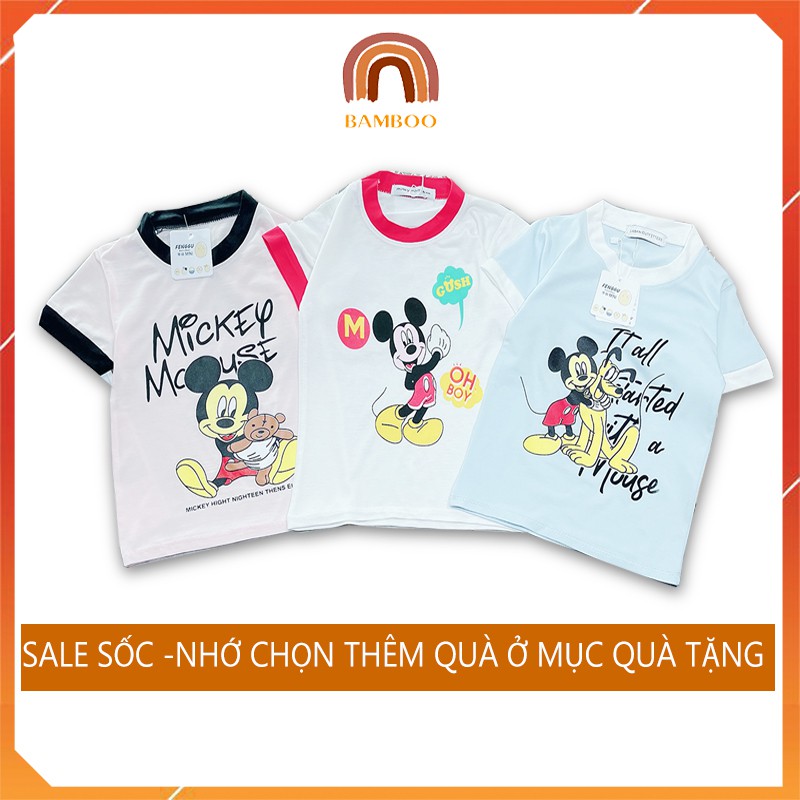 Áo Thun Cho Bé Vải Thun Lạnh, Áo Phông Trẻ Em Cộc Tay Cho Bé từ 8-18kg BO03