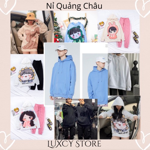 [HÀNG CHUẨN]10 mẫu Áo Khoác NỈ QUẢNG CHÂU Unisex Hàn Quốc Cực Chất có 2 lớp dày dặn, Chất Nỉ Ngoại Bao Đep - LUXCY Store