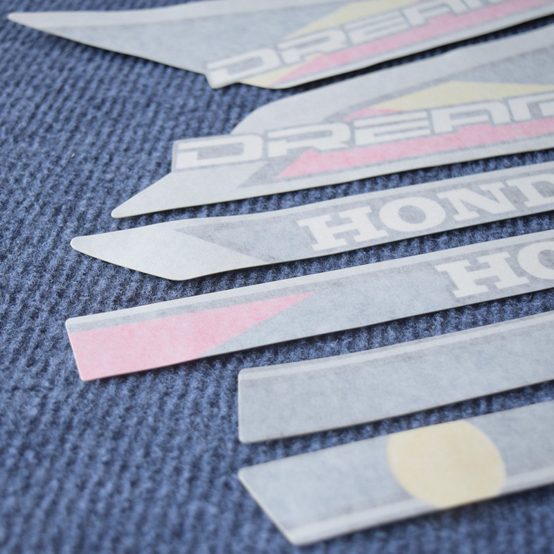 Tem xe DREAM thái Hồng kèm tem thông số [ LOẠI CAO CẤP ] Tem hàng đẹp lắp được cả dream thái và dream việt các đời