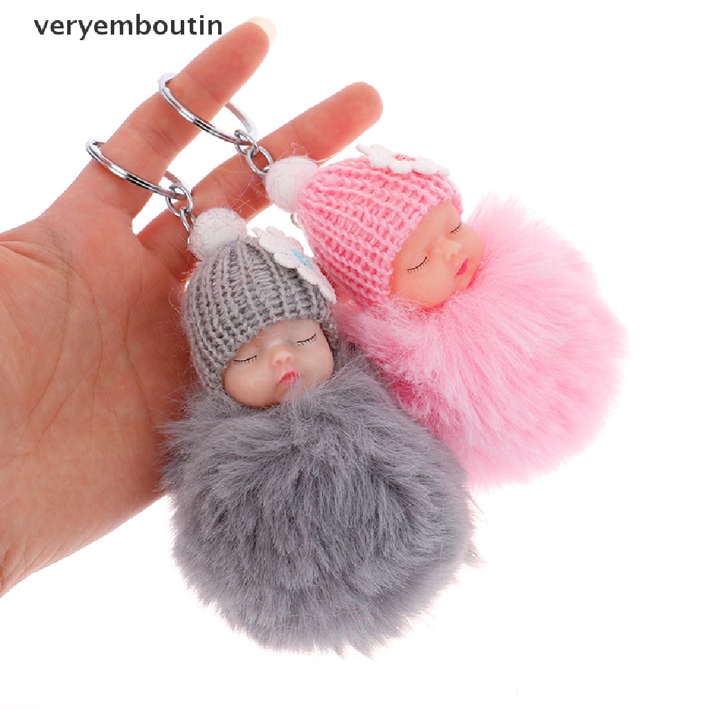 Móc khóa hình em bé đang ngủ dễ thương cho nữ