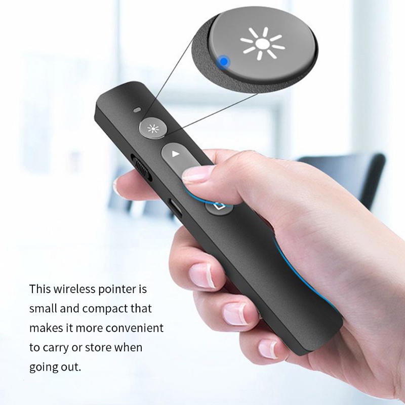 Bút Thuyết Trình Không Dây RF 2.4GHz PPT Cổng USB Dạng Trượt Cho Văn Phòng