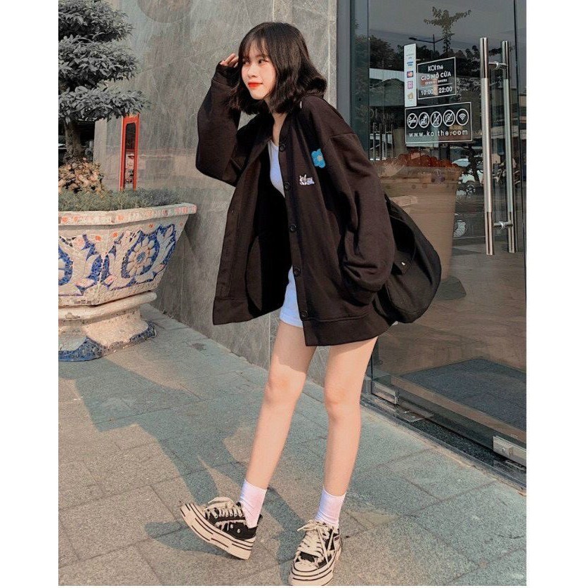 ÁO HOODIE NÚT CÀI ITEM CHÚ CÚN DỄ THƯƠNG STYLE ULAZZANG CÁ TÍNH
