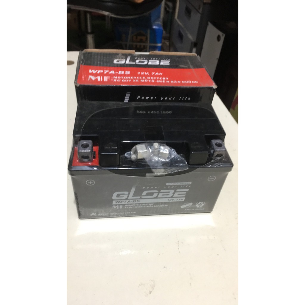 Ắc quy xe máy 12v7ah chuyên dụng cho xe sh, lead, atila, hàng chính hãng .
