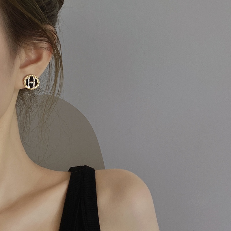 Bông Tai Thời Trang Cao Cấp In Chữ Kiểu Hình Học Cá Tính