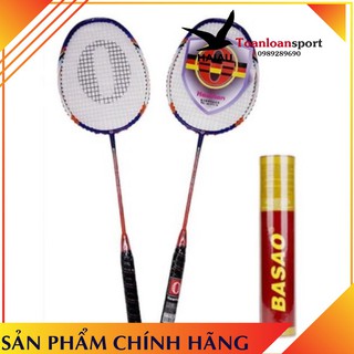 Vợt cầu lông Haotian 7725 + hộp cầu Ba sao tập luyện ( 10 quả )