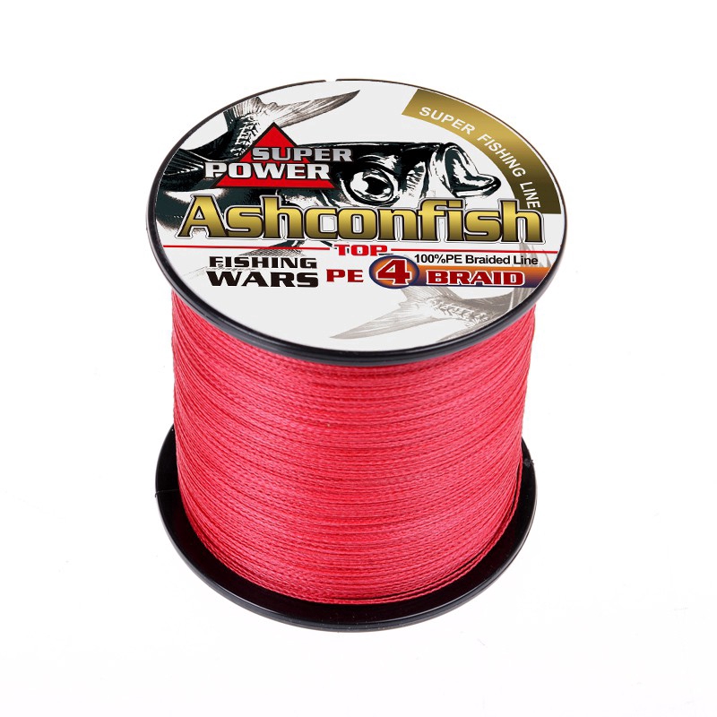Cuộn Dây Câu Bện 4 Sợi 500M Bằng X4 PE Siêu Bền Siêu Chắc ĐỦ SIZE Màu đỏ đen
