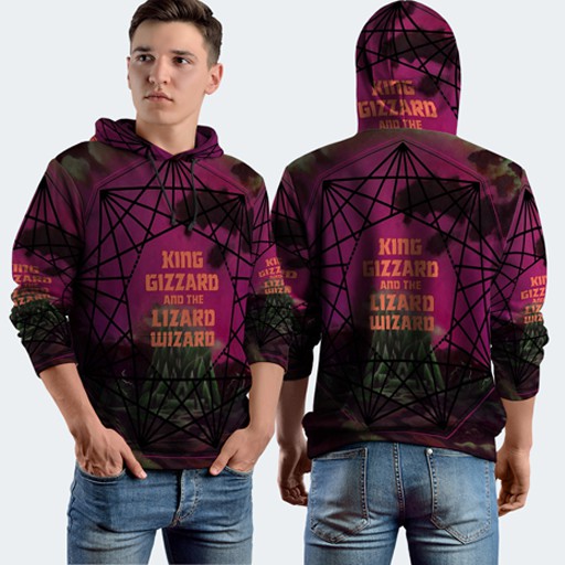 Áo Hoodie Chui Đầu In Hình Nhân Vật Gizzard Và The Lizard Wizard