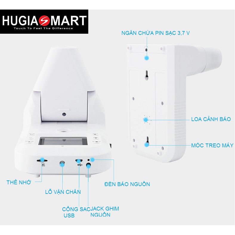 Nhiệt kế hồng ngoại K3AI - Đo thân nhiệt, nhận diện khuôn mặt