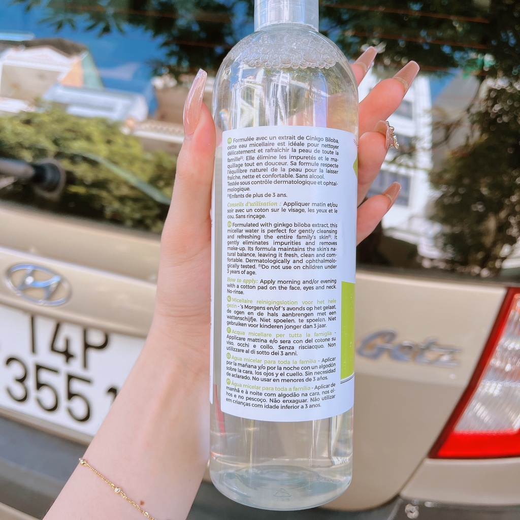 Nước Tẩy Trang Đa Năng Rau Má Hữu Cơ Centifolia Eau Micellaire 500ml