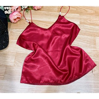 Áo 2 Dây Phi Lụa Bóng Mẫu Mới-Áo Kiểu Nữ -Hàng Có Sẵn
