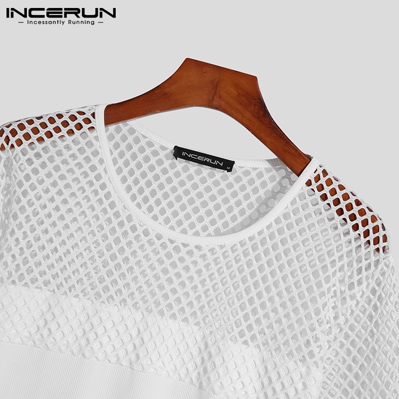 Áo INCERUN màu trắng tay dài thời trang dành cho nam