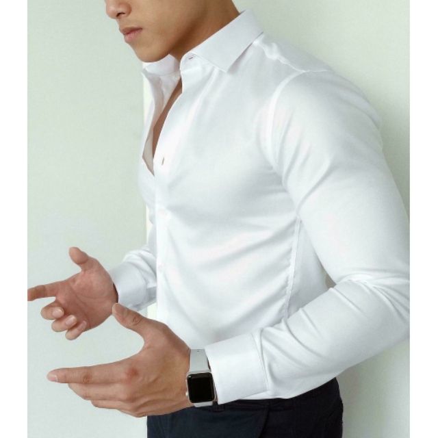 ÁO SƠ MI THỜI TRANG CÔNG SỞ CHẤT LỤA SATIN CO GIÃN LOẠI CAO CẤP
