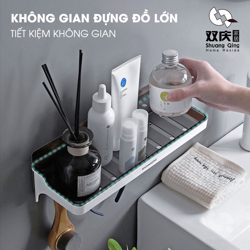 Kệ Đa Năng Kèm Móc Treo SHUANGQING Dán Tường Nhựa ABS SQ-5287