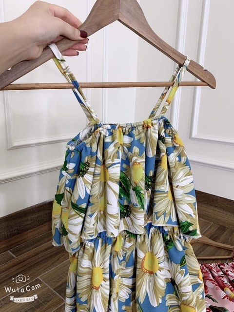 FEESHIP  Váy 2 dây đi biển hoa hướng dương ngực bèo đuôi cá chất lụa xinh xắn hót hít | BigBuy360 - bigbuy360.vn