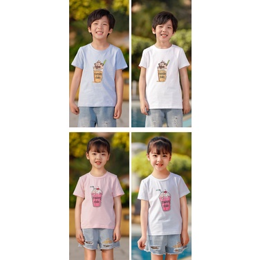 Áo gia đình Familylove - Mẫu Đồng phục gia đình Ly Beer Coffee Sinh Tốt Mới cực dễ thương chất liệu cotton 100% co giãn