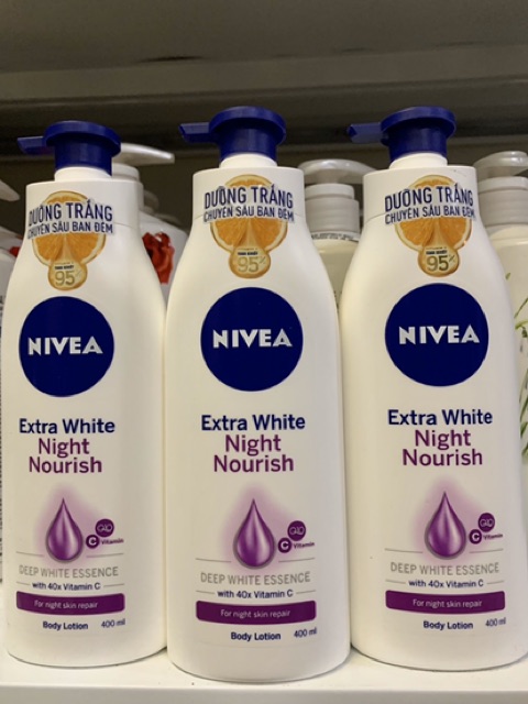 Sữa Dưỡng Thể Trắng Da Nivea Extra White Ban Đêm 400ml