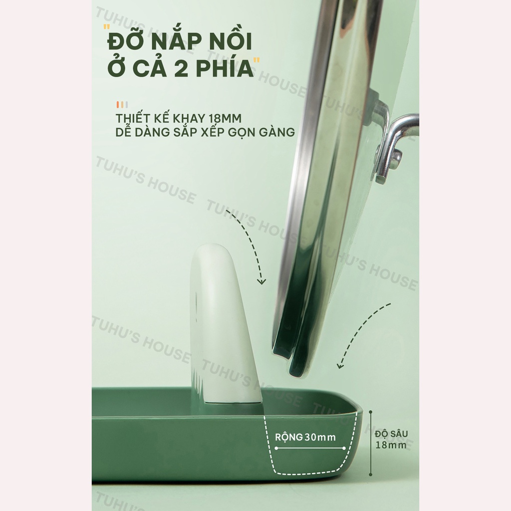 Giá đỡ đồ nhà bếp đa năng tiện dụng, giá đỡ vung nồi muỗng đũa dùng trong nhà bếp – TUHUHOUSE