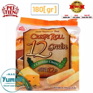 Bánh dinh dưỡng 12 loại ngũ cốc Crispi Roll PIE TIEN 180 gram - Vị Phô Mai