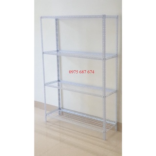 Kệ sắt v lỗ đa năng 2, 3, 4 tầng mặt lưới lắp ghép giúp sắp gọn đồ đạc ngăn nắp,dùng để hàng, để vật dụng trong nhà bếp