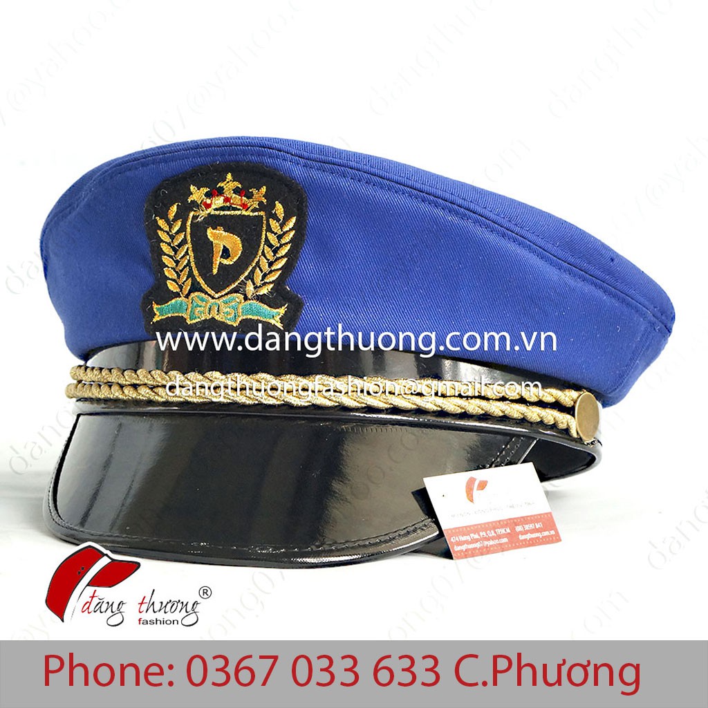 Mũ nón thủy thủ thuyền trưởng lưỡi trai bakerboy cap logo P thời trang màu đen trắng đỏ dương