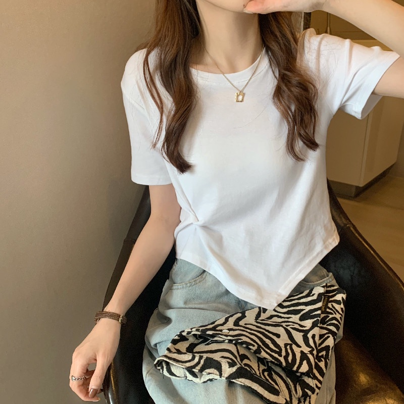 NRVP Áo Thun Cổ Tròn Tay Ngắn Thời Trang Mùa Hè Phong Cách Hàn Quốc Cho Nữ 2022