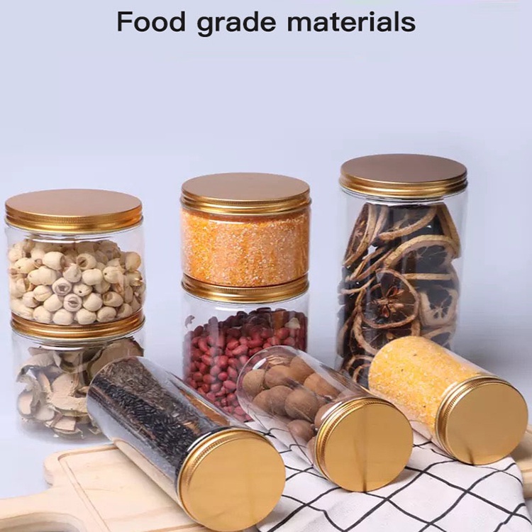 Hộp Nhựa Đựng Bánh Kẹo / Đồ Tráng Miệng / Bánh Ngọt / Mỹ Phẩm Có Nắp Bằng Nhôm 8 Kích Cỡ 250ml - 1000ml