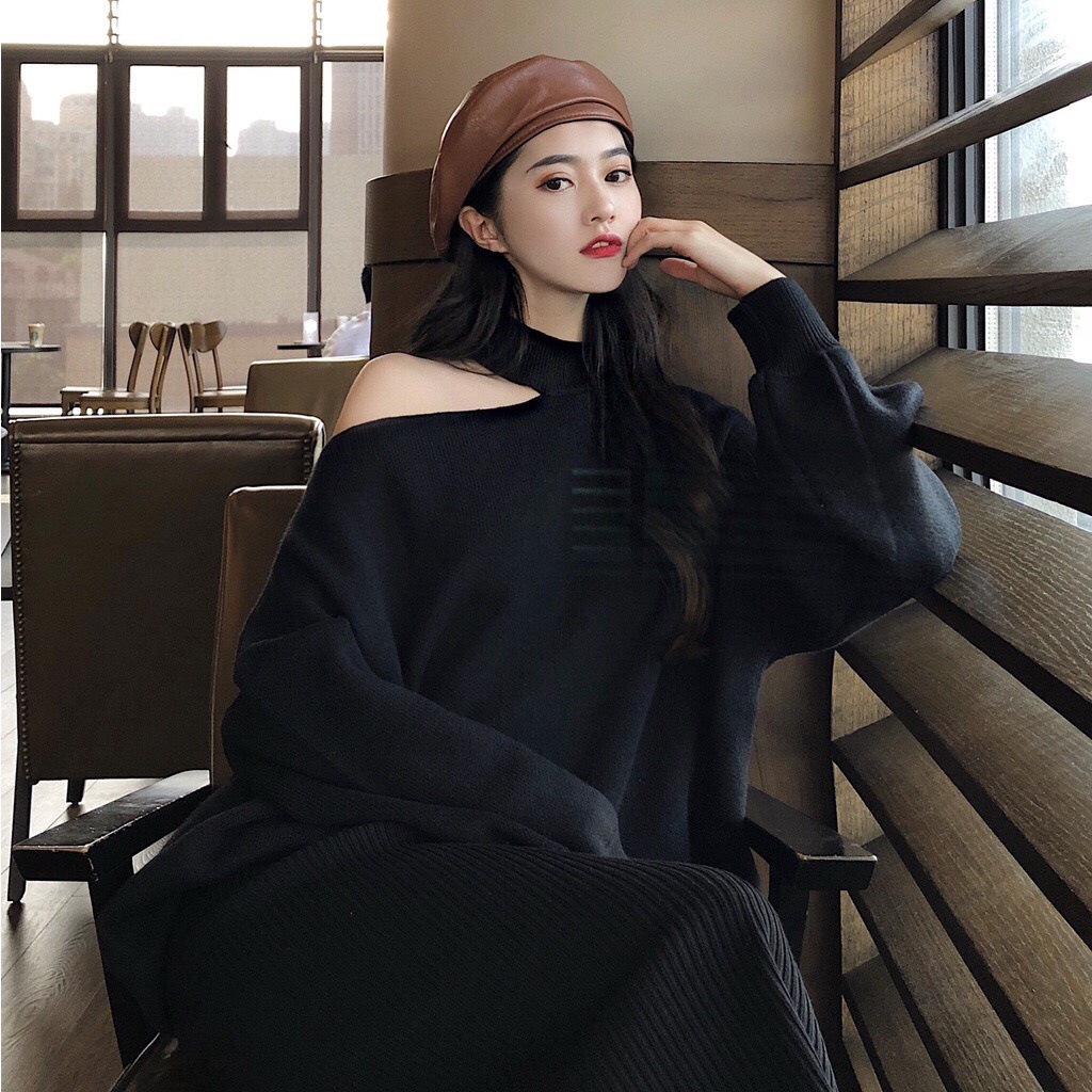 Áo khoét vai nữ form rộng style Hàn Quốc cá tính siêu xinh - Gen J