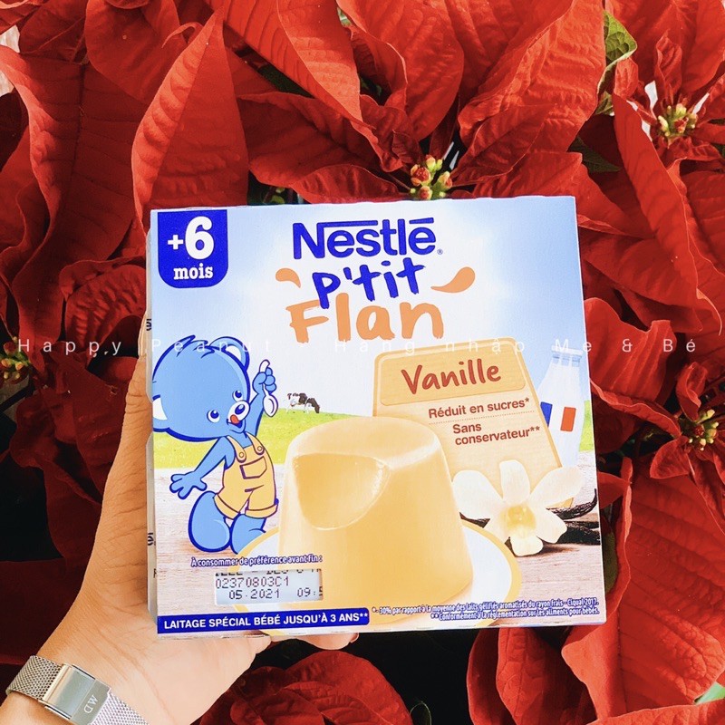 [ĂN DẶM] [Date 6-7-8/2021] Bánh Flan/Váng sữa Nestle Pháp cho bé từ 6/8 tháng (lốc 4 hộp x 100g)