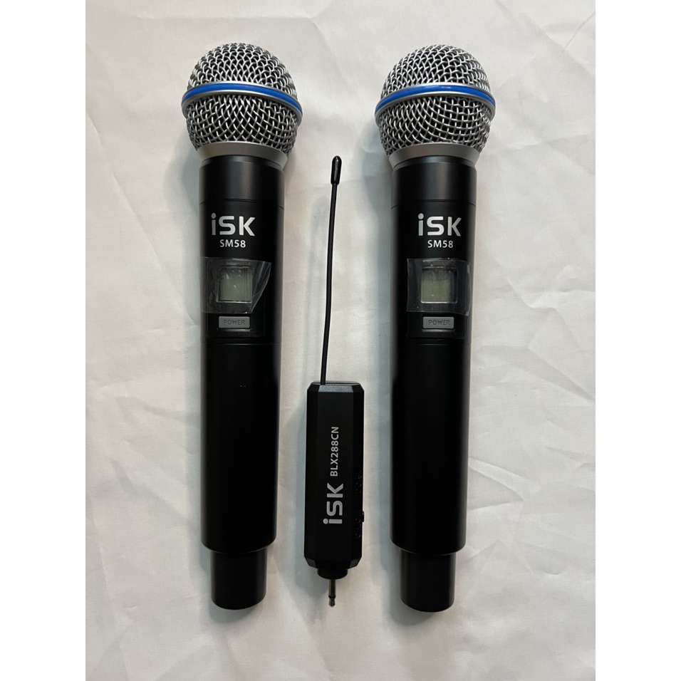 Micro Không dây ISK BLX288CN/SM58 Cao Cấp 2 mic tặng jack 6ly