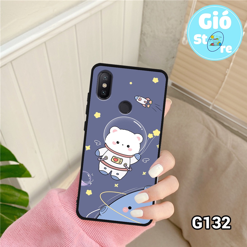 Ốp lưng Xiaomi MI A2 LITE - REDMI 6 PRO - MI 8 SE - Ốp điện thoại Xiaomi in hình gấu xinh, gấu vũ trụ đáng yêu