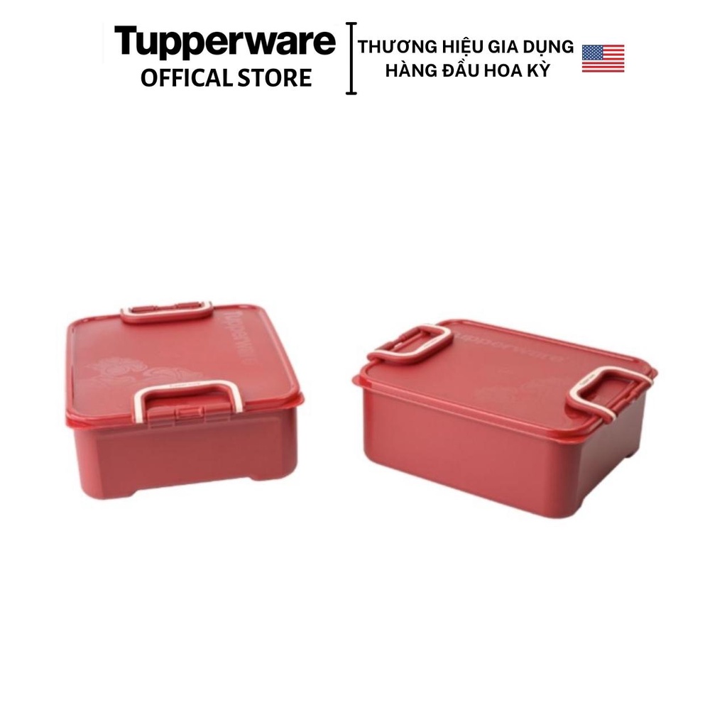 Bộ hộp bảo quản thực phẩm ngâm Tupperware Kimchi Keeper (2 hộp) - Hàng chính hãng - Bảo hành trọn đời - Nhựa nguyên sinh