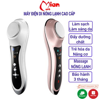 Máy massage mặt nóng lạnh - máy điện di cao cấp - Máy mat xa mặt cầm tay đẩy dưỡng chất nâng cơ mặt - Mian Mart