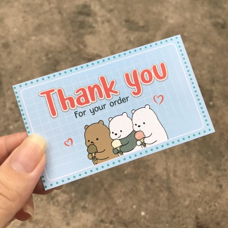 Combo 100 cái  thankyoucard, thiệp cảm ơn, Thẻ cám ơn có sẵn, Giấy bìa cứng cán màng size 9x5.5cm