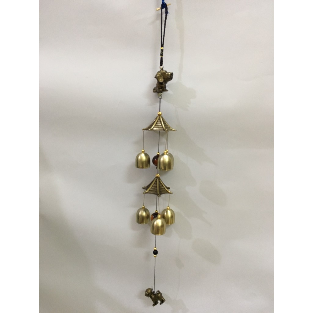 Chuông gió 2 tầng đính chú chó CG09 chất liệu cao cấp